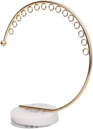 Flashing Nordic Jewelry Display Rack Imitation Marble Pattern Shelf Minimalist Fashion Metal Jewelry Rack