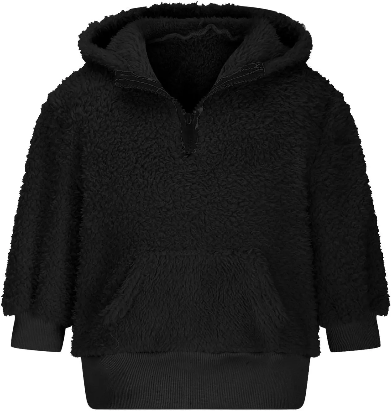 Fleece Top for Toddlers Girls Boys Zip Up Hoodie Jackets Warm Fall Winter Coats Fuzzy Outerwear with Pockets