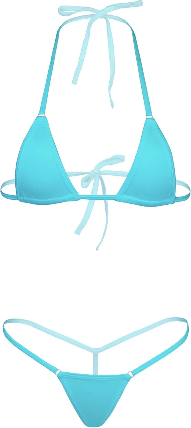 G String Mini Bikini Sets Sexy Swimsuit Micro Bra Bikinis Lingerie for Women
