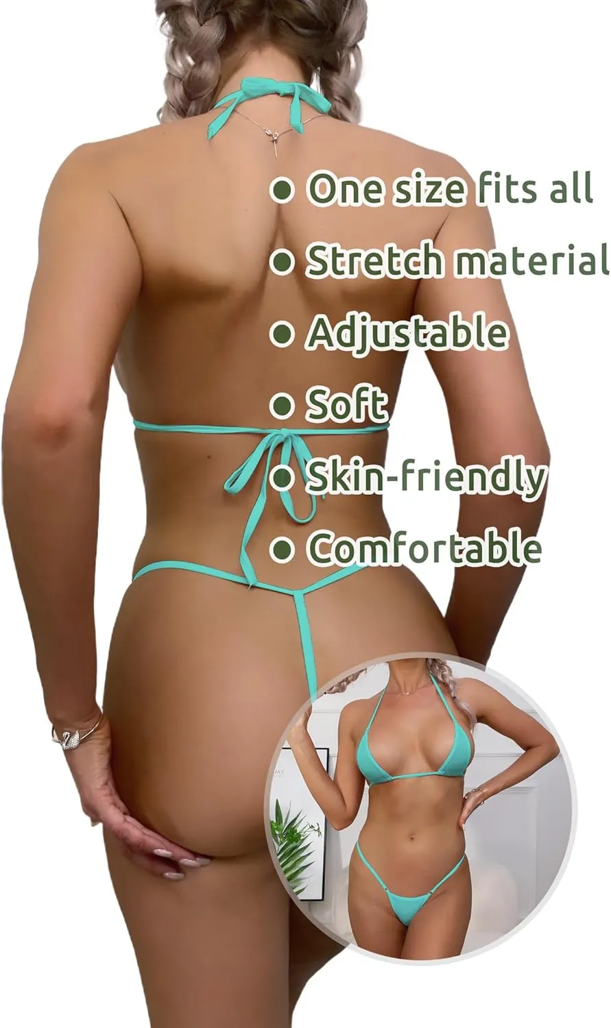 G String Mini Bikini Sets Sexy Swimsuit Micro Bra Bikinis Lingerie for Women