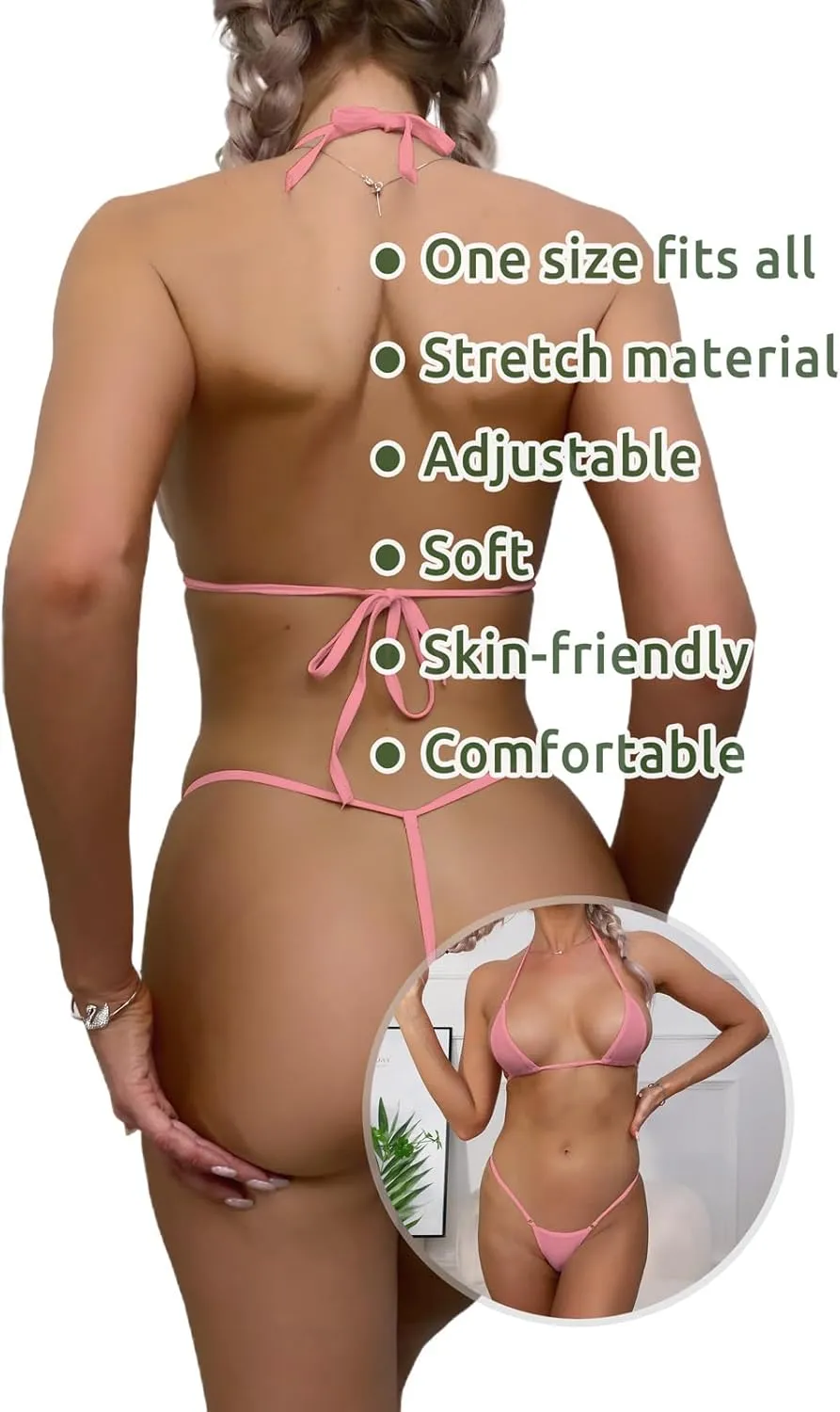 G String Mini Bikini Sets Sexy Swimsuit Micro Bra Bikinis Lingerie for Women
