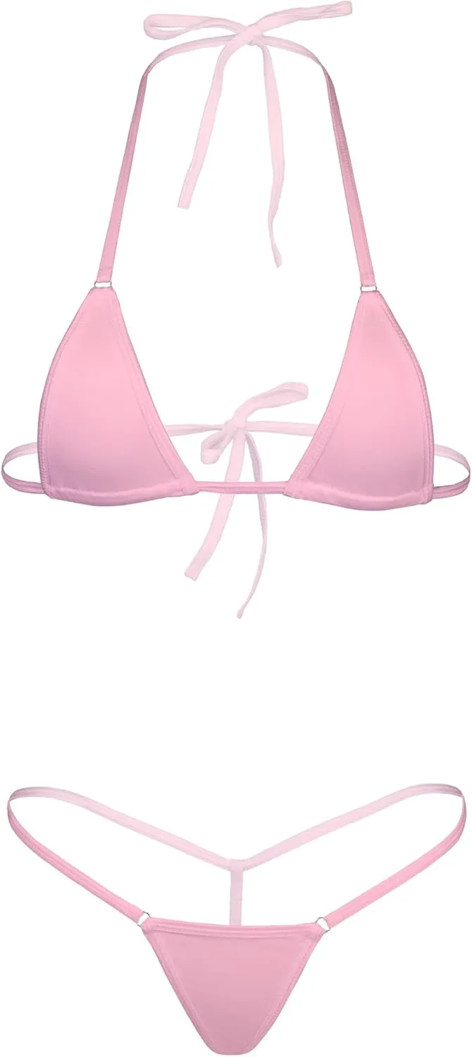 G String Mini Bikini Sets Sexy Swimsuit Micro Bra Bikinis Lingerie for Women