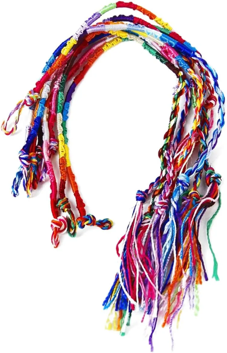 GALPADA Handmade Braided Thread Bracelets 9pcs Friendship Bands 8-9.5in Woven Wrist Ankle Bracelets for Men Women