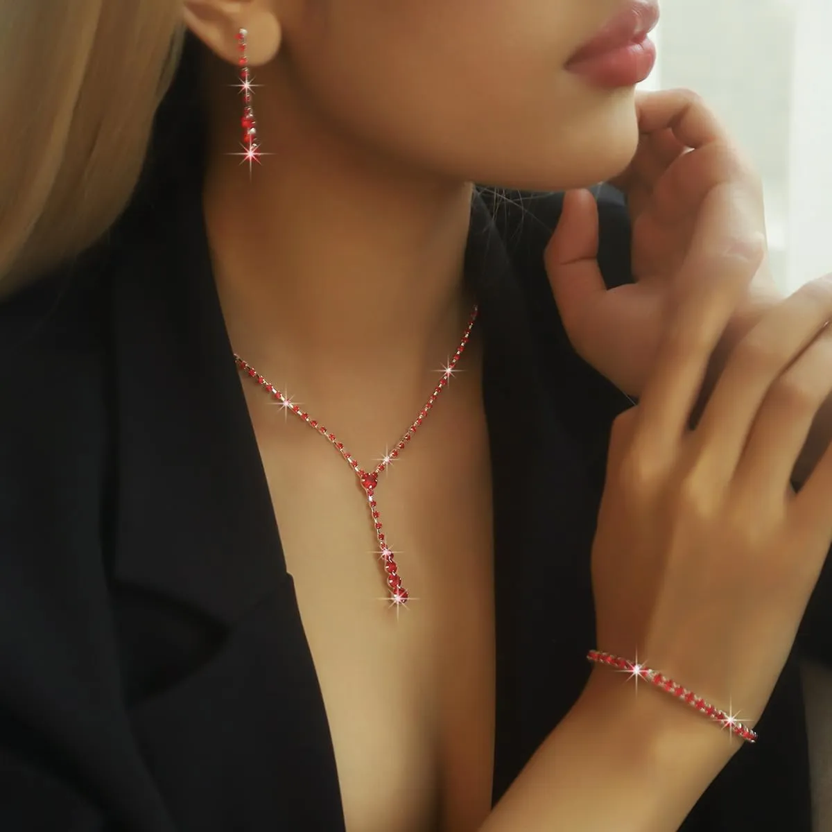 Gold Jewelry Set for Prom,Pearl Necklace Earrings Bracelet Crystal Bridal Wedding Prom Dresses Costume Jewelry Accessories Rhinestone Bridal Jewelry Set for Women