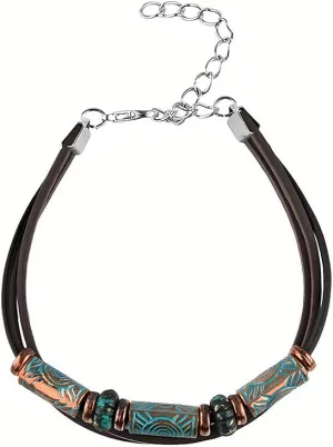 Guqqeuc Boho Leather Bracelets Multi-Layer Cuff Bracelets for Women Beads Wrap Bracelets Summer Bohemia Bangles