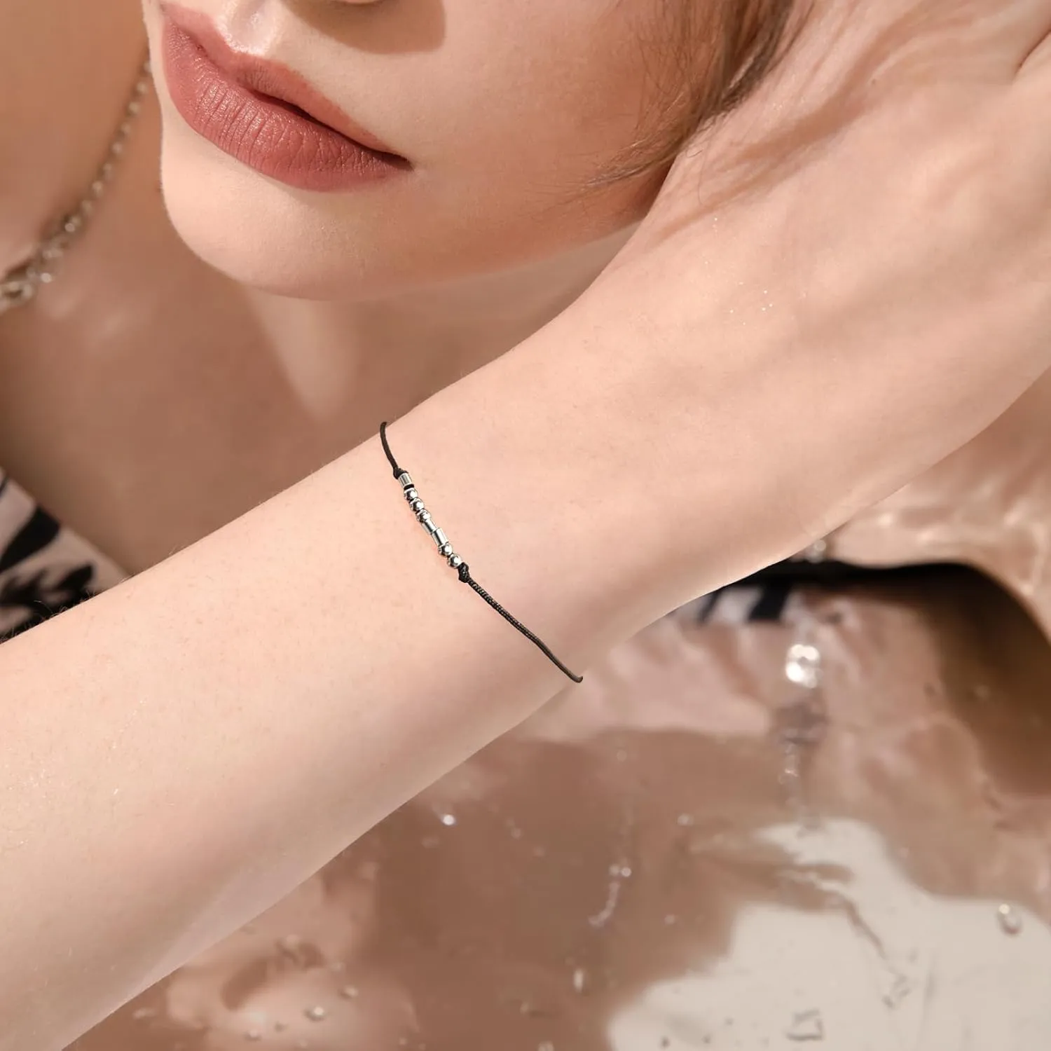 Handmade Morse Code Bracelets For Women Men Personalized Code Stackable Bracelets Bohemia Seed Beaded Bracelets For Women Inspirational Jewelry With Secret Message Adjustable Rope String Bracelets