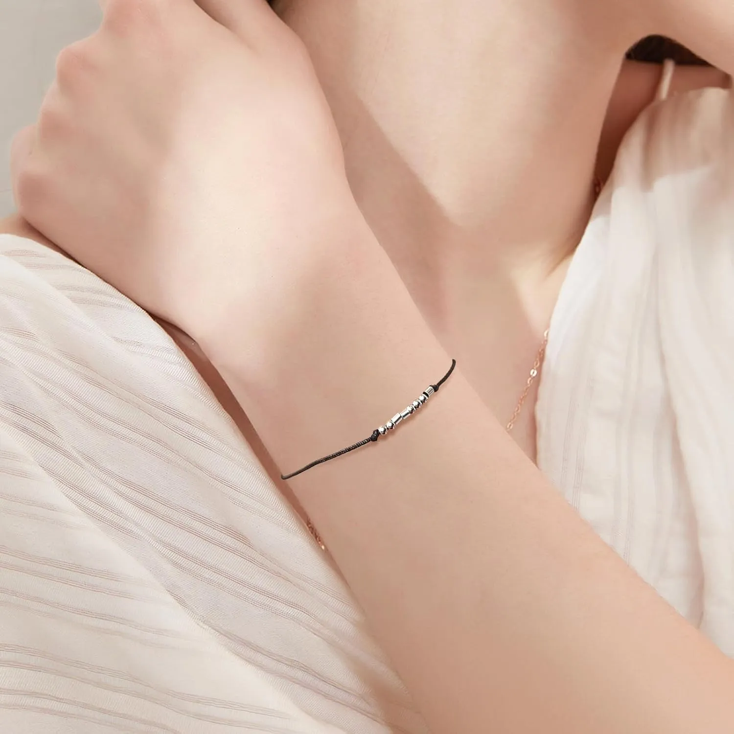 Handmade Morse Code Bracelets For Women Men Personalized Code Stackable Bracelets Bohemia Seed Beaded Bracelets For Women Inspirational Jewelry With Secret Message Adjustable Rope String Bracelets