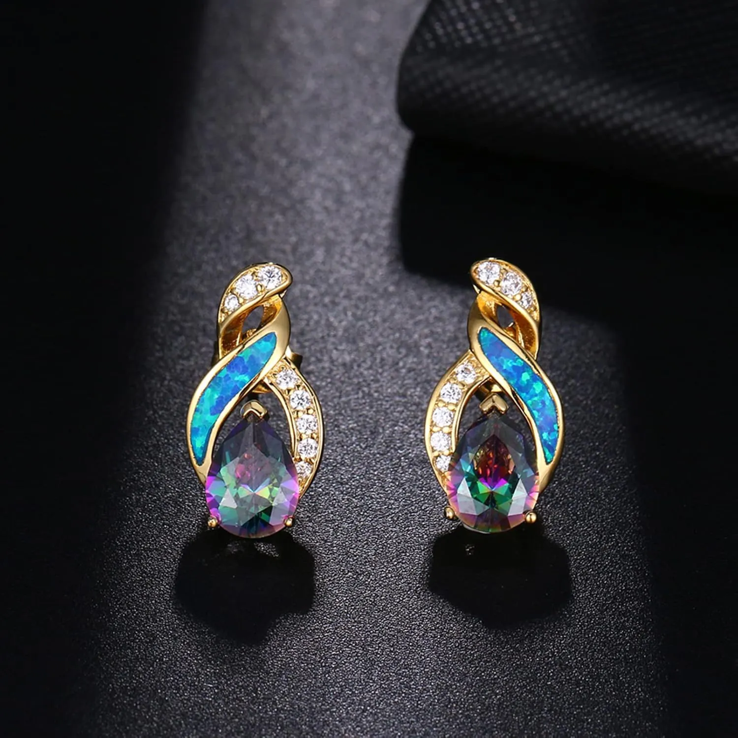 Hermosa Jewelry Sets Australian Created Opal Necklace Earrings Mother's Day Gifts Jewelry for Mom