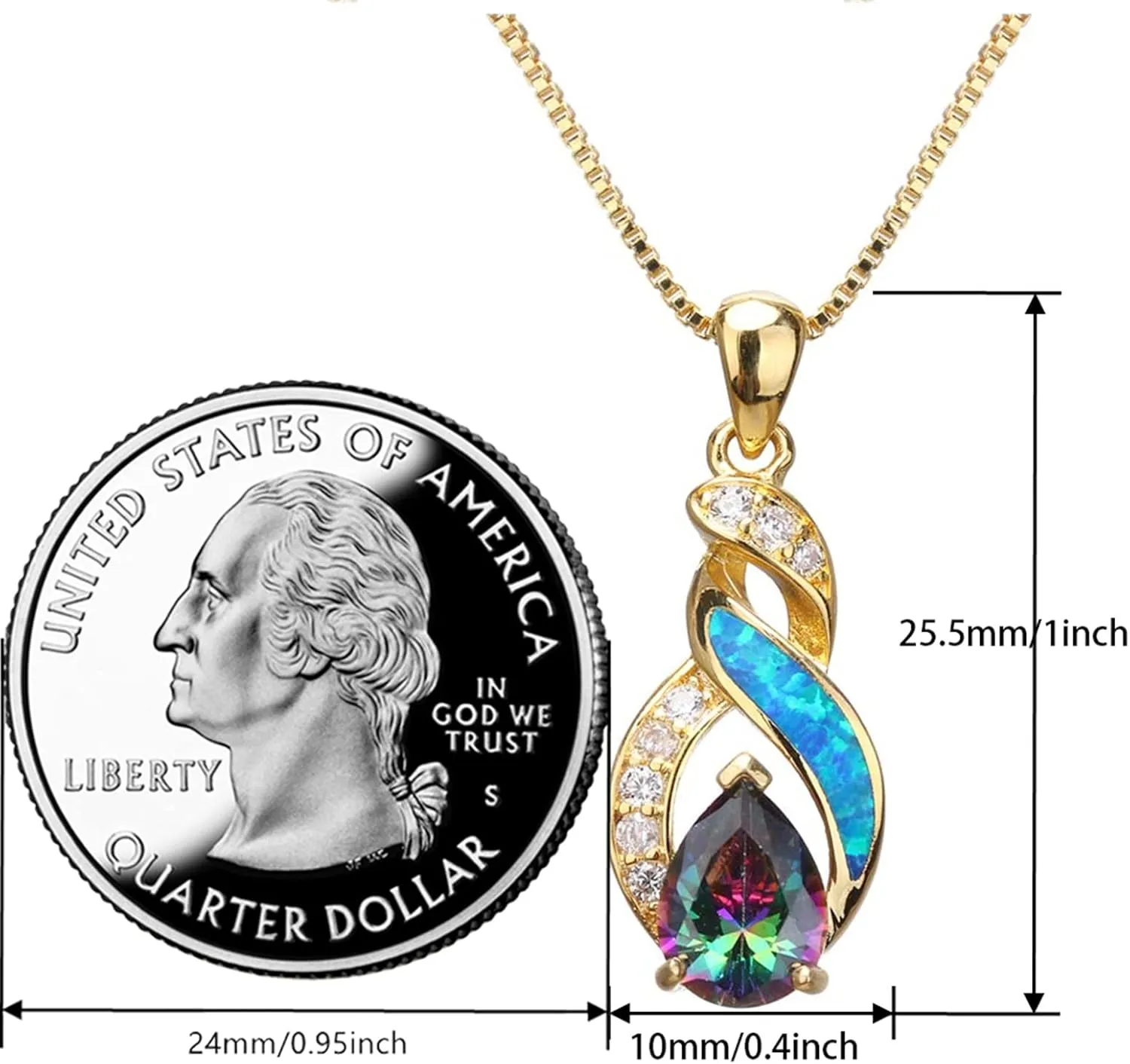 Hermosa Jewelry Sets Australian Created Opal Necklace Earrings Mother's Day Gifts Jewelry for Mom