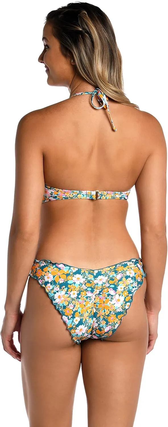 Hobie Women's Underwire Halter Hipster Bikini Swimsuit Top