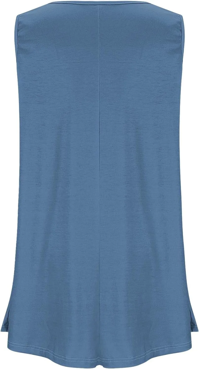 Hvyesh Plus Size Tunic Tops for Women Dressy Tank Tops 2025 Plus Size Loose Fit Dressy Loose Flowy Tank Tops