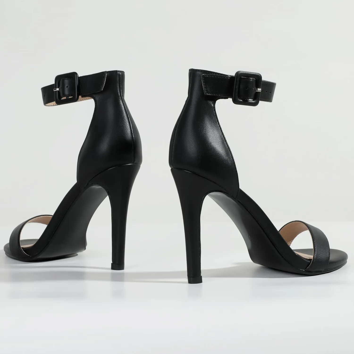 IDIFU Women's High Heels for Women Dressy Stiletto Heels Open Toe Heels Ankle Strap Heeled Sandals for Women on Wedding Party Homecoming