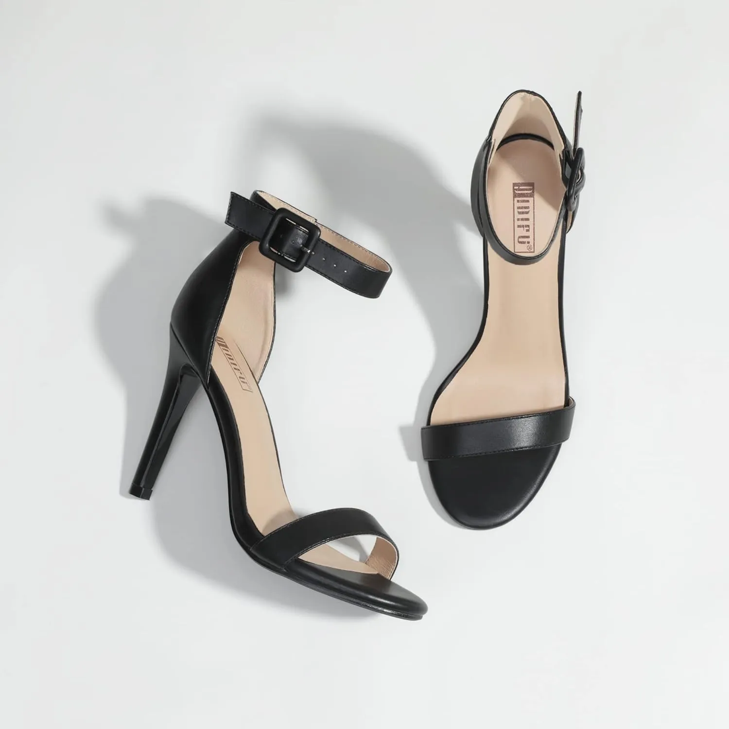 IDIFU Women's High Heels for Women Dressy Stiletto Heels Open Toe Heels Ankle Strap Heeled Sandals for Women on Wedding Party Homecoming