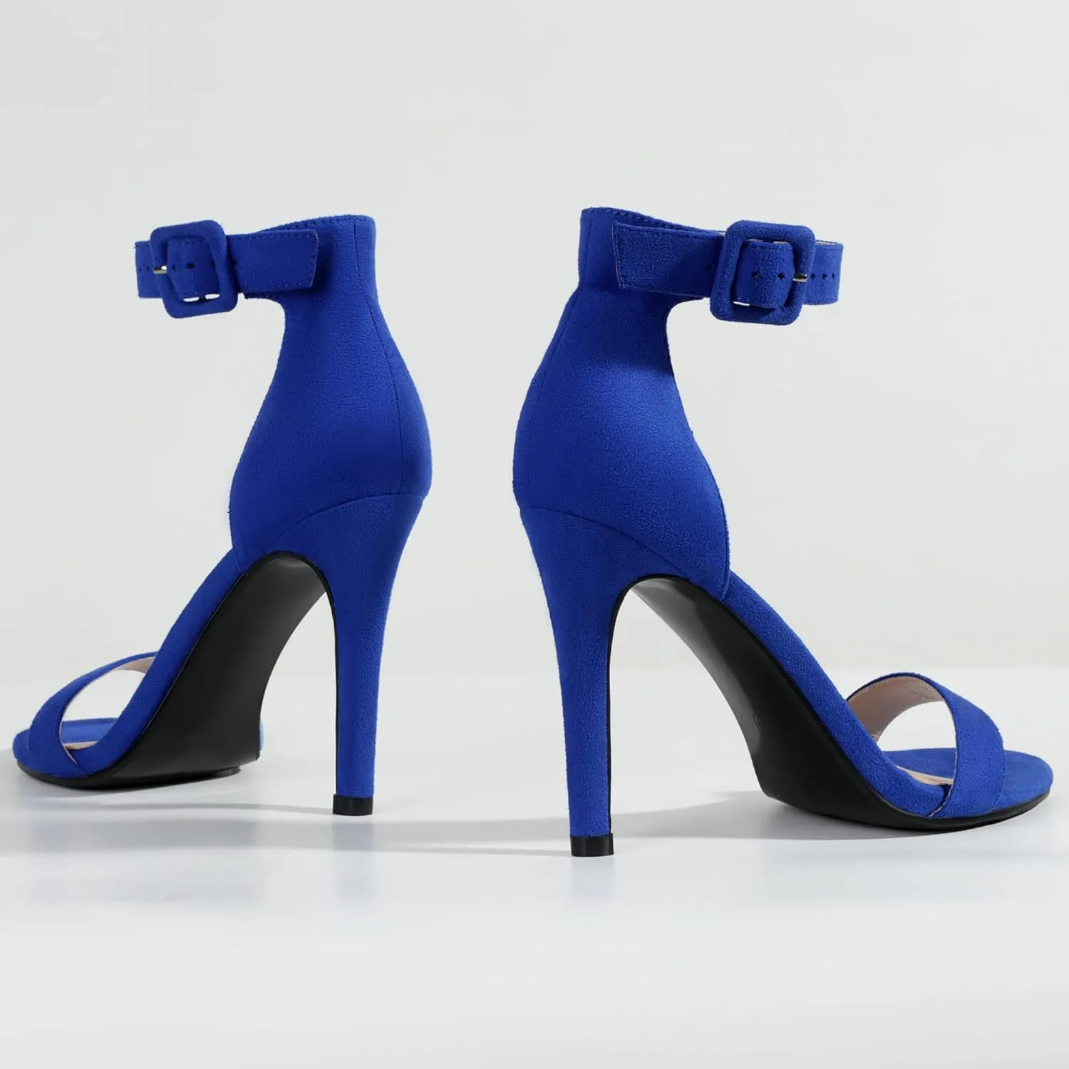 IDIFU Women's High Heels for Women Dressy Stiletto Heels Open Toe Heels Ankle Strap Heeled Sandals for Women on Wedding Party Homecoming