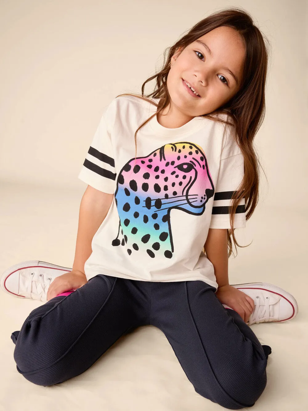 Jaguar Sporty Graphic Tee - Chalk by Tea Collection