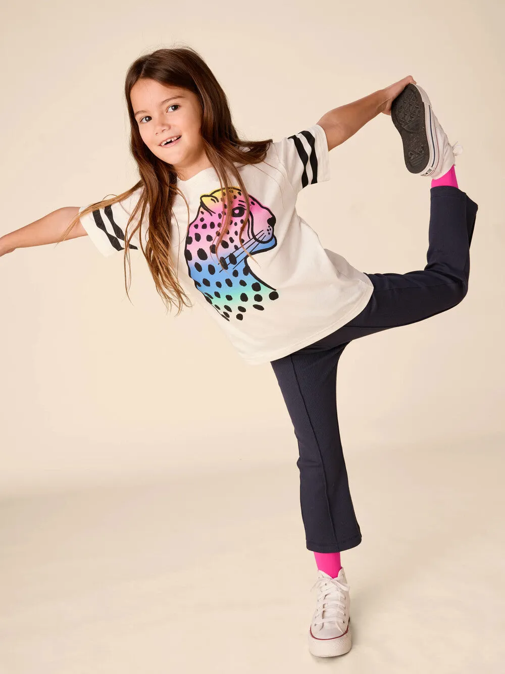 Jaguar Sporty Graphic Tee - Chalk by Tea Collection