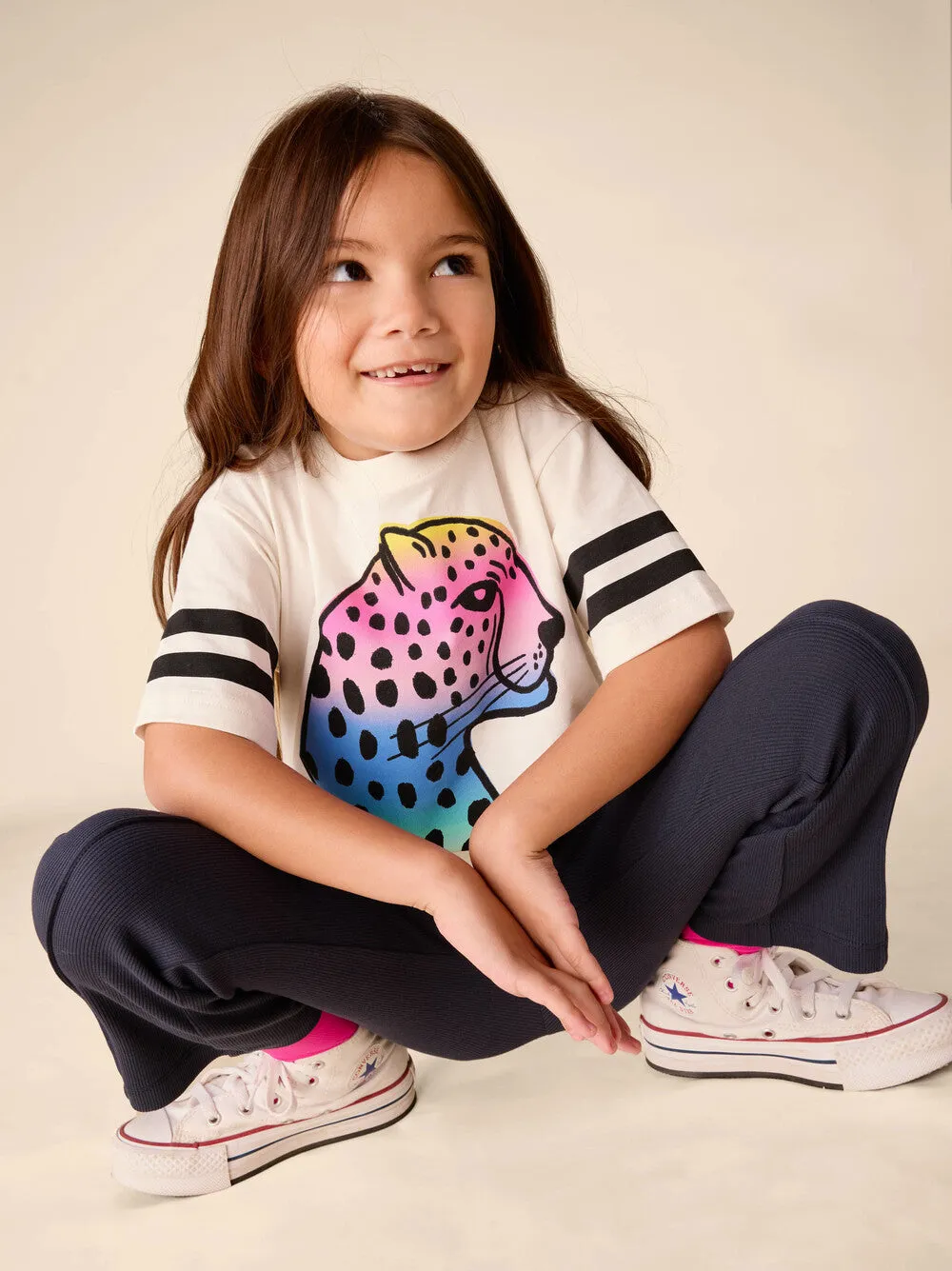 Jaguar Sporty Graphic Tee - Chalk by Tea Collection
