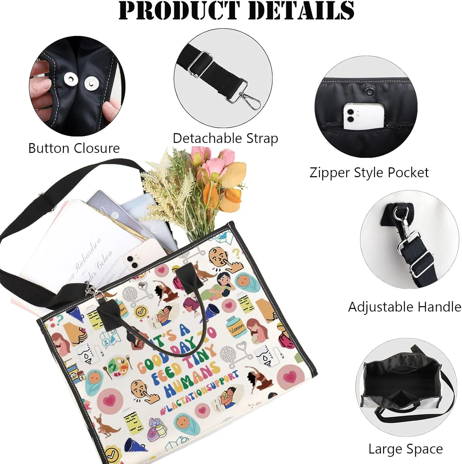 JNIAP Lactation Consultant & Counselor Educator Gifts - Zipper Bag (Feed Tiny Tote)