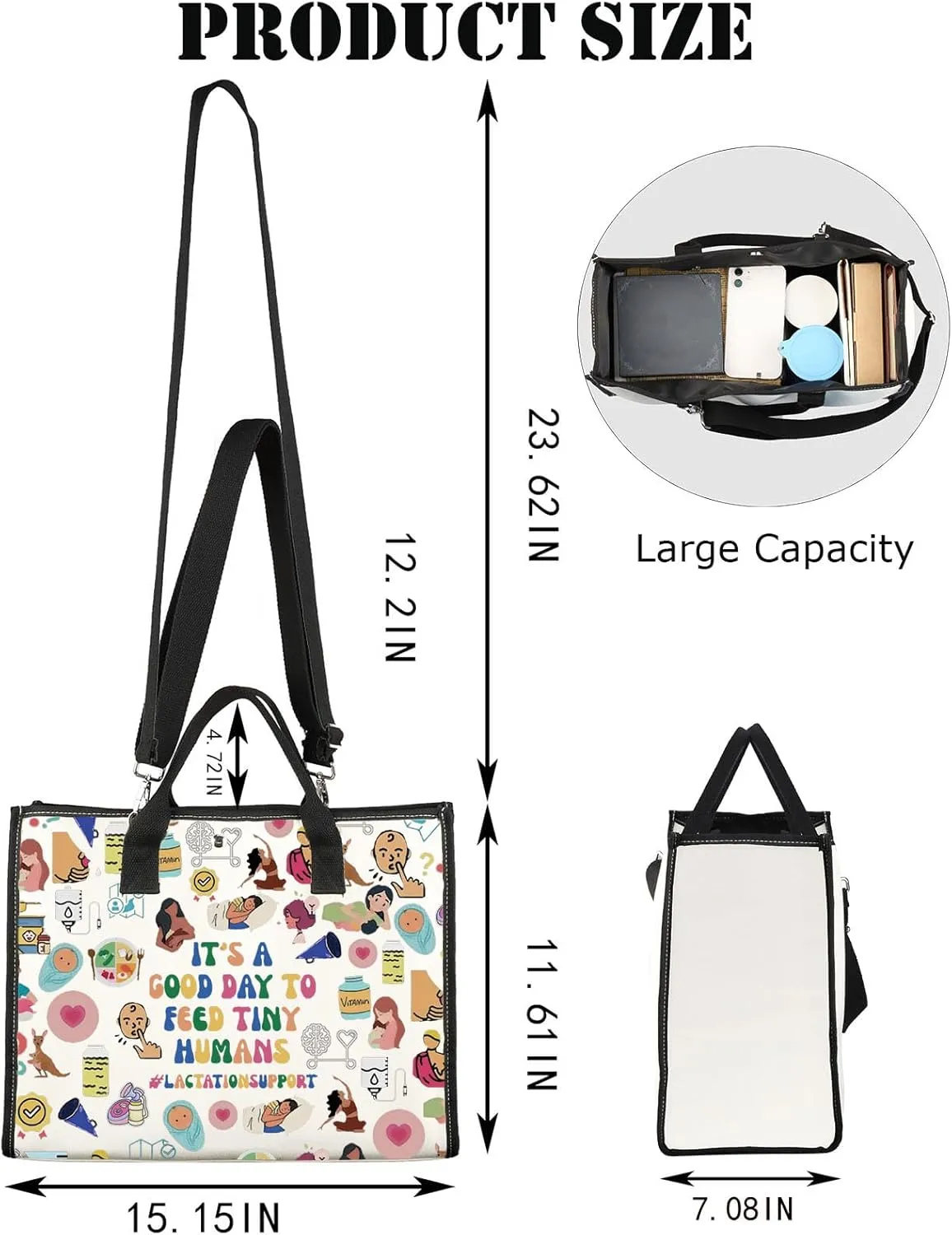 JNIAP Lactation Consultant & Counselor Educator Gifts - Zipper Bag (Feed Tiny Tote)
