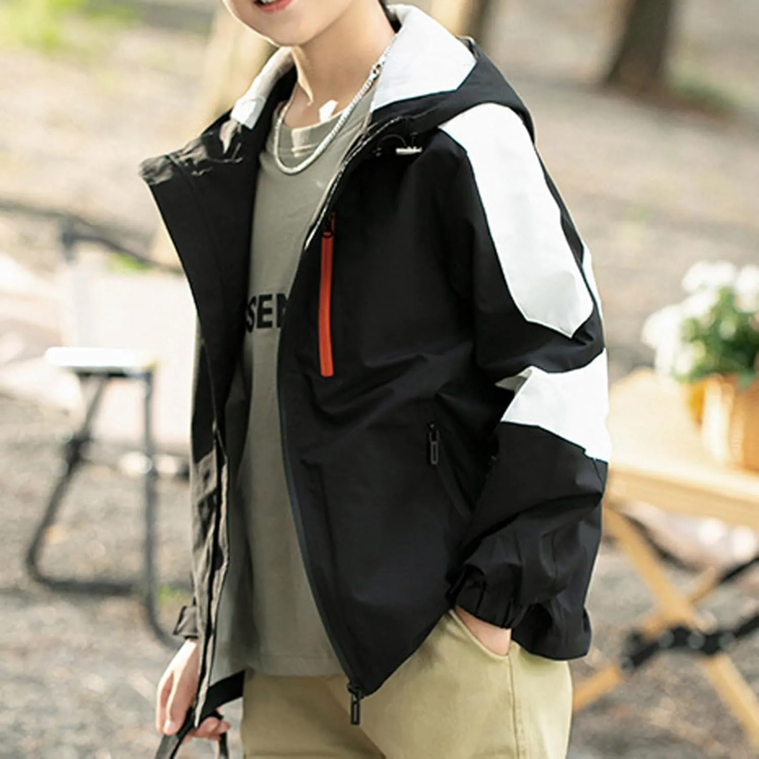 Kids Outdoor Jackets Windproof Hooded Rain Jacket Windbreaker Fashion Grils Boys' Casual Coats Outerwear