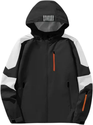 Kids Outdoor Jackets Windproof Hooded Rain Jacket Windbreaker Fashion Grils Boys' Casual Coats Outerwear