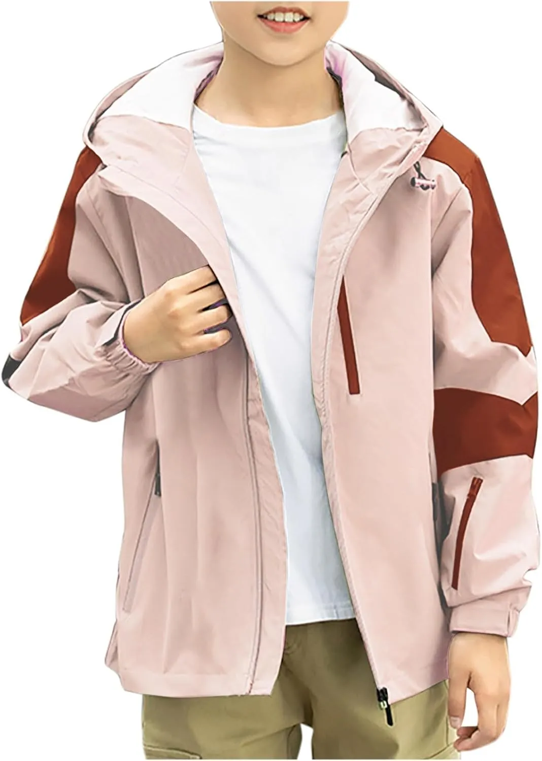Kids Outdoor Jackets Windproof Hooded Rain Jacket Windbreaker Fashion Grils Boys' Casual Coats Outerwear