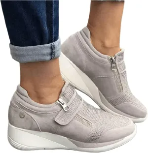 Ladmiple Shoes For Women Sneakers Slip Ons Low Top Lace-up Classic Casual Leather Walking Shoes Summer Flats Loafers