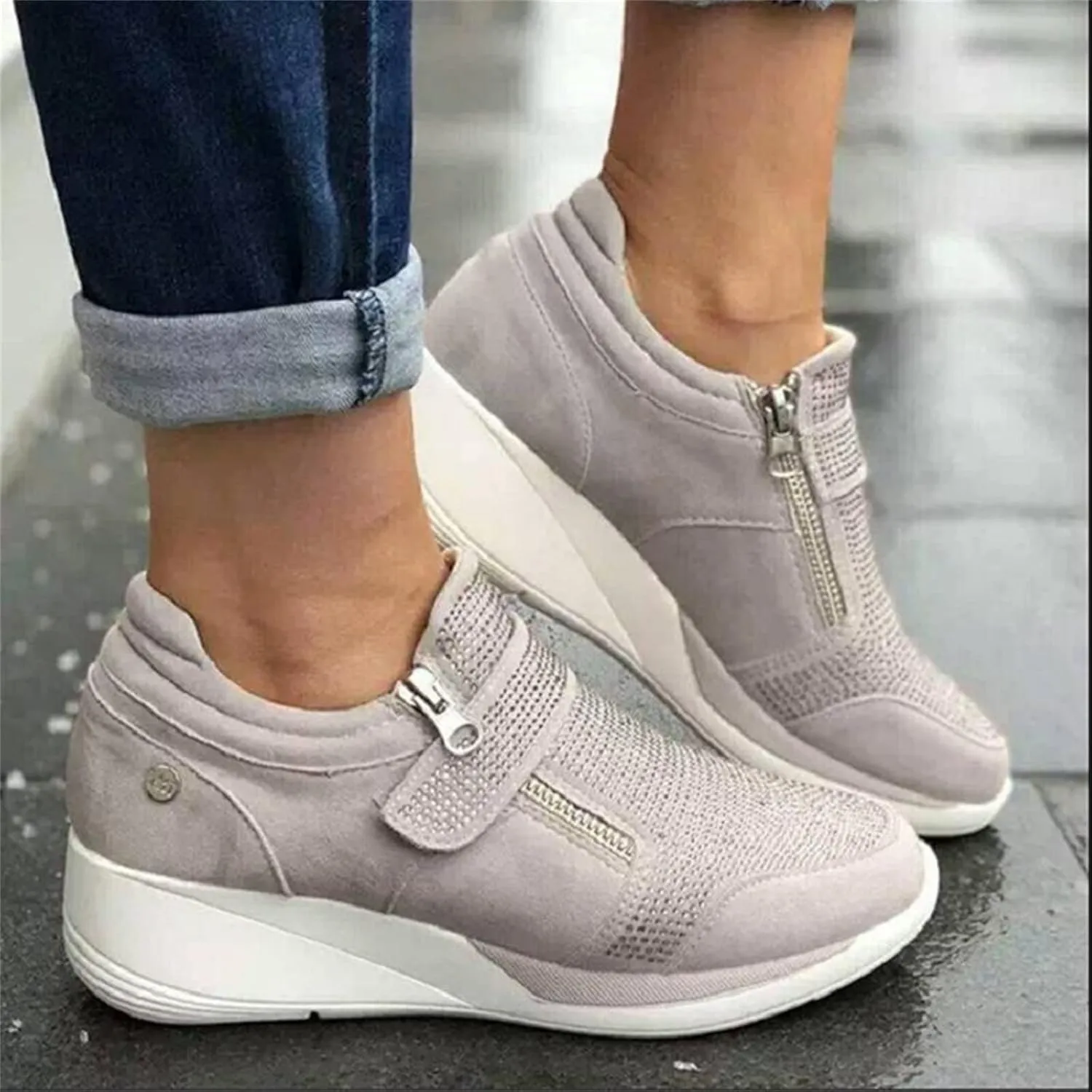 Ladmiple Shoes For Women Sneakers Slip Ons Low Top Lace-up Classic Casual Leather Walking Shoes Summer Flats Loafers
