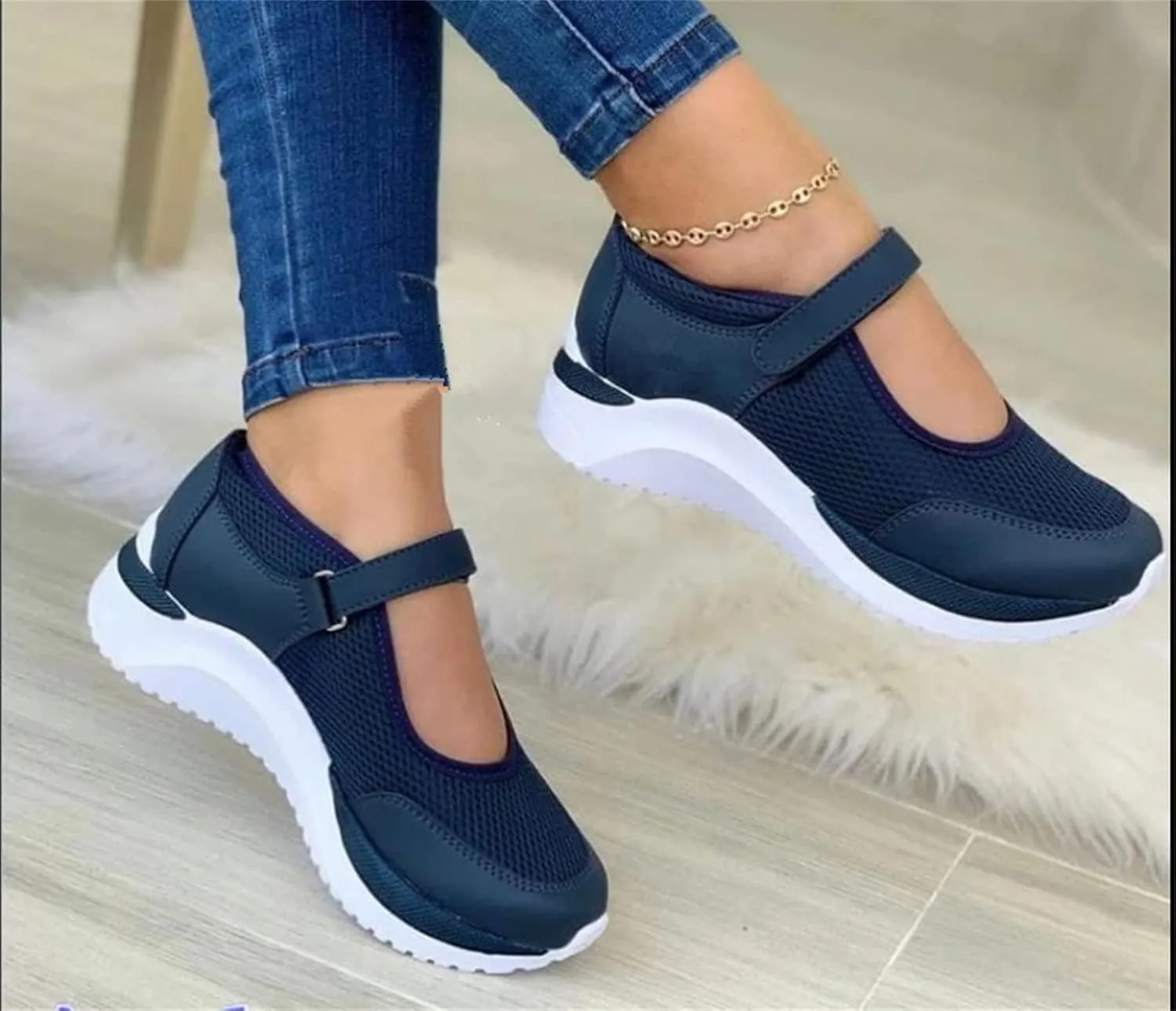 Ladmiple Shoes For Women Sneakers Trendy Casual Lace Up Dressy Summer Fashion Low Top Slip On Platform Walking Shoes