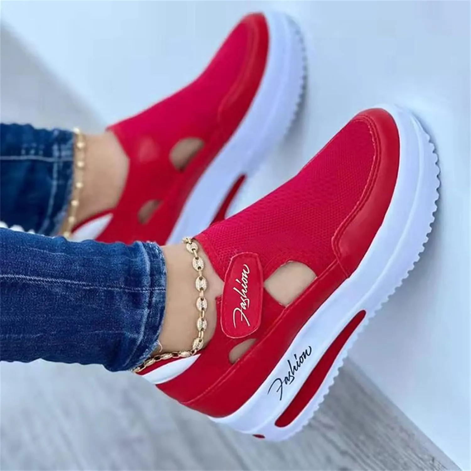 Ladmiple Sneakers For Women Slip On Wide Width Loafers Canvas Shoes Fashion Dressy Casual Summer Flats Walking Sneakers