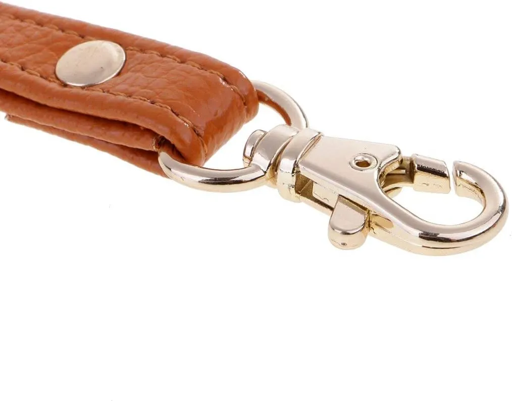 Leather Wristlet Wrist Bag Hand Strap Clutch Purse Holder Replacement with Gold Clasp