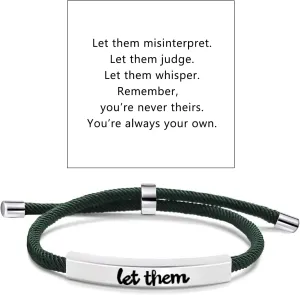 Let Them Bracelets Self Worth Motivational Engraving Bracelets To Sorority Sisters Best Friends Inspirational Friendship Bracelets