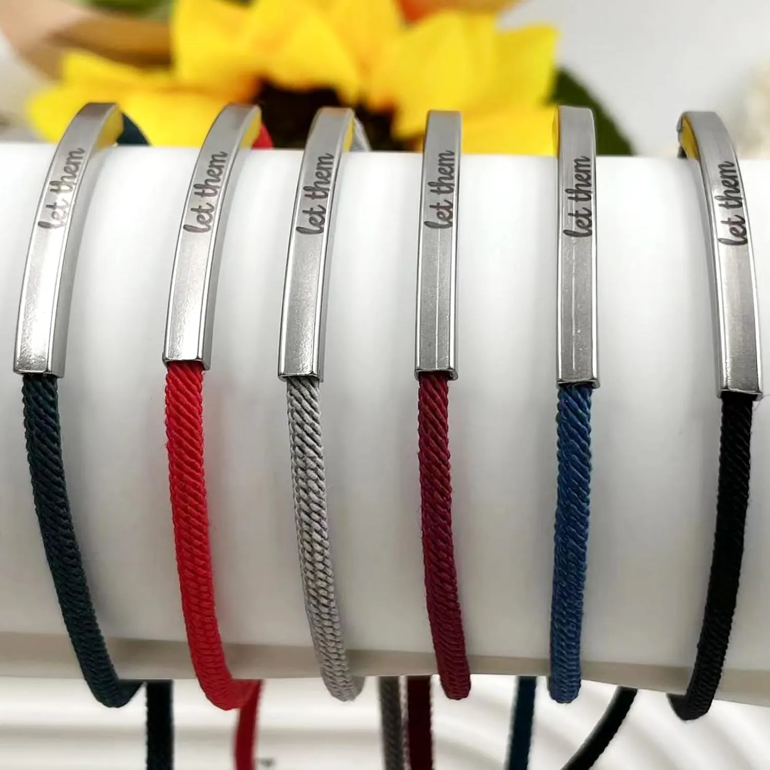 Let Them Bracelets Self Worth Motivational Engraving Bracelets To Sorority Sisters Best Friends Inspirational Friendship Bracelets