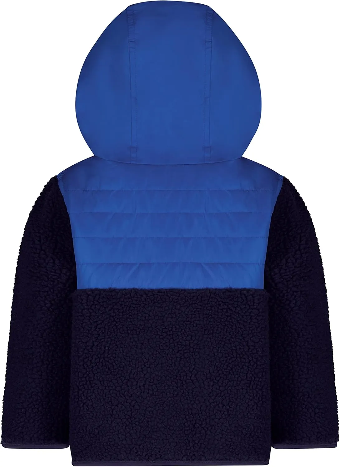LONDON FOG Baby Boys Hooded Pull on Toddler Midweight Coat, Soft Fleece and Puffer Jacket