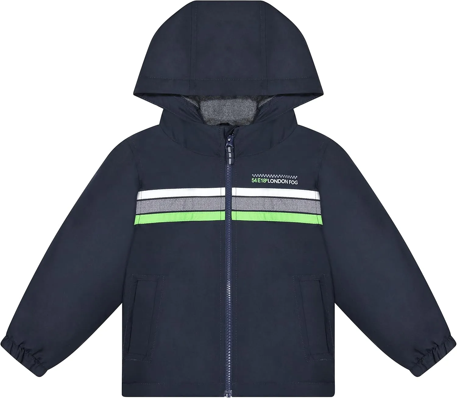 LONDON FOG Baby Boys' Midweight Water Resistant Hooded Jacket