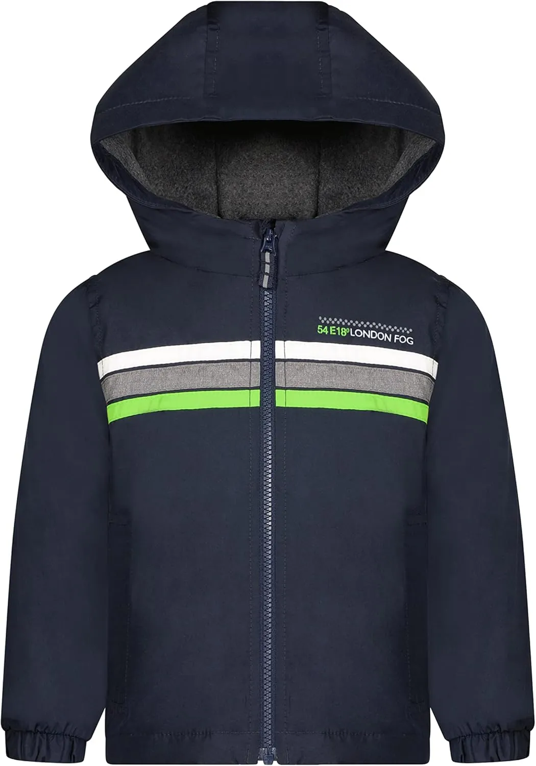 LONDON FOG Baby Boys' Midweight Water Resistant Hooded Jacket