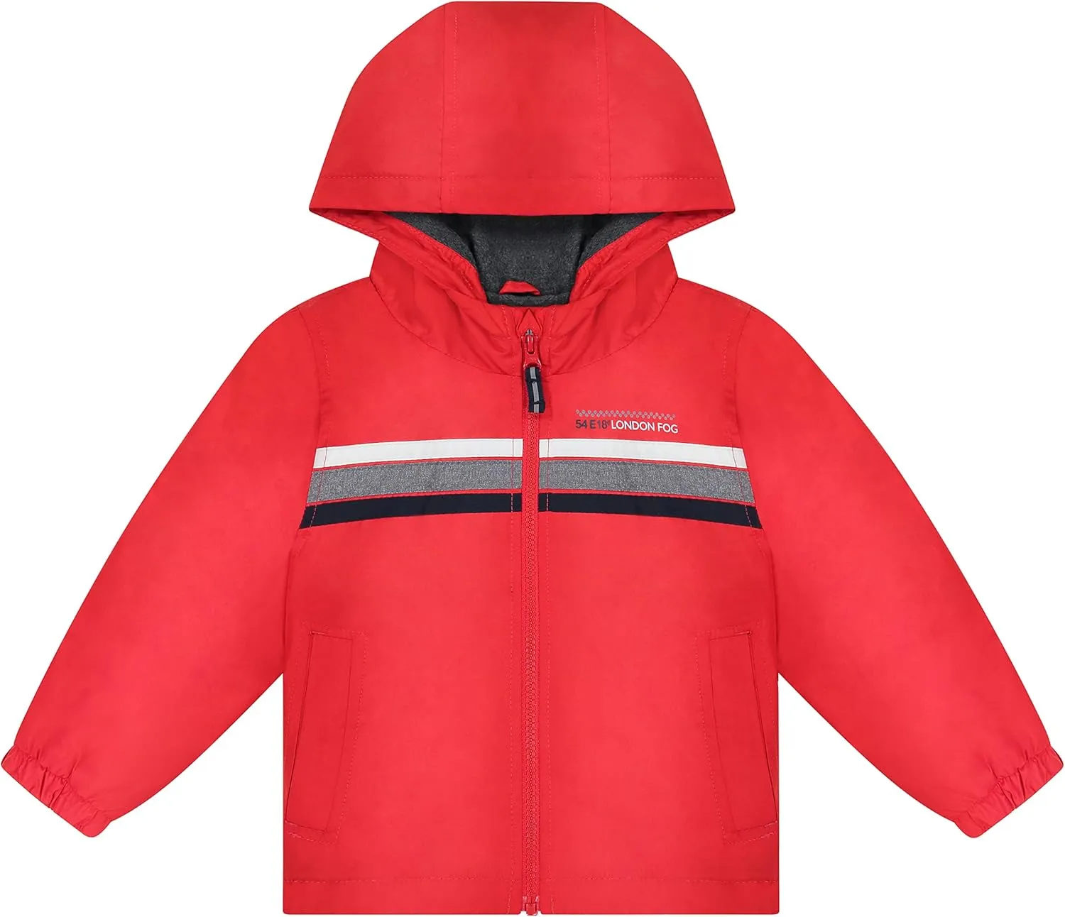 LONDON FOG Baby Boys' Midweight Water Resistant Hooded Jacket