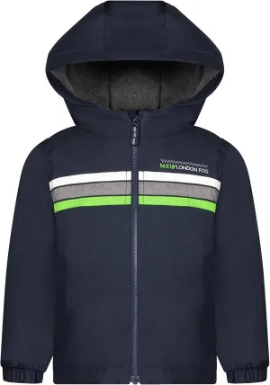 LONDON FOG Baby Boys' Midweight Water Resistant Hooded Jacket