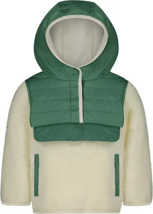 LONDON FOG Baby Girls' Hooded Pull on Winter Coat, Soft Fleece and Puffer Jacket