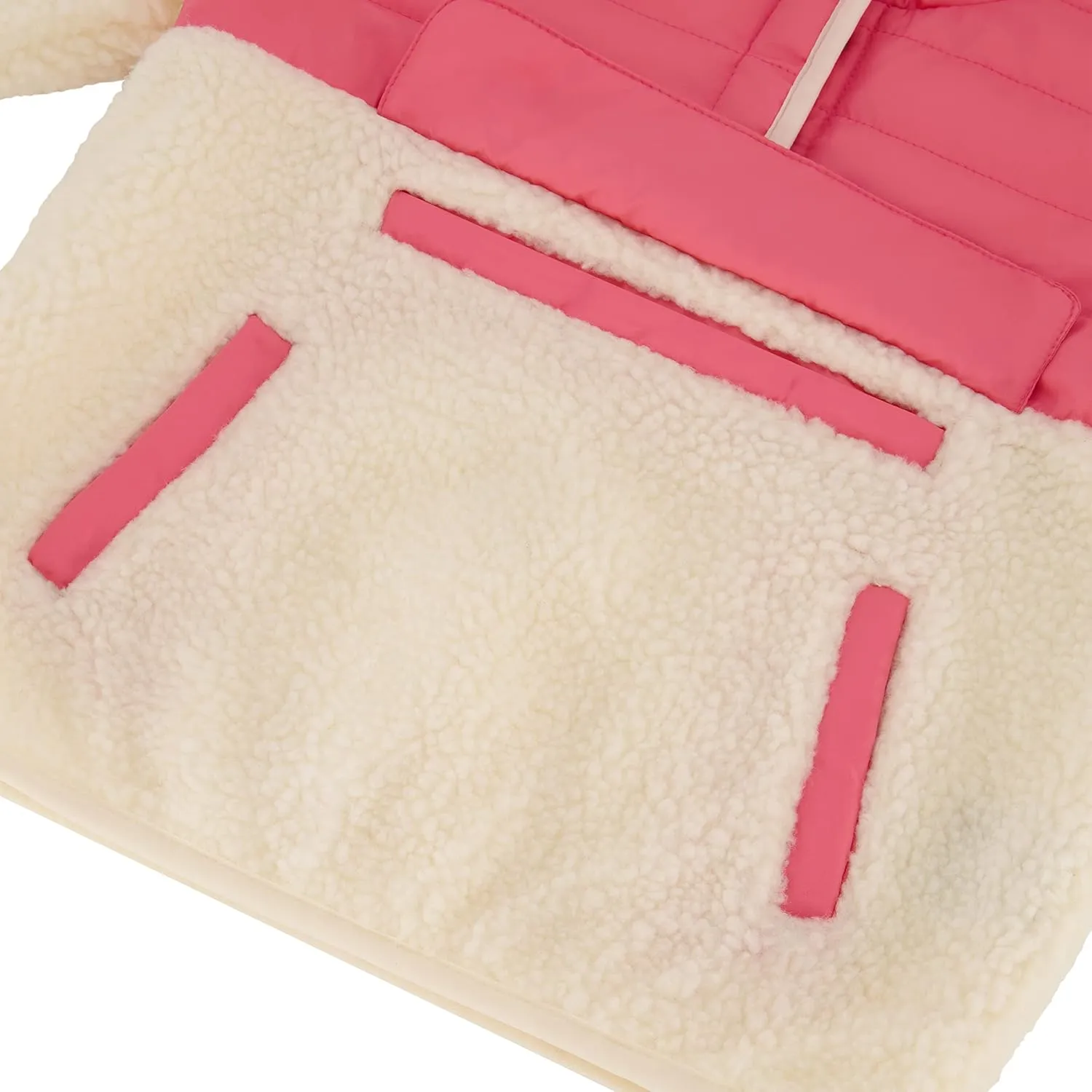 LONDON FOG Baby Girls' Hooded Pull on Winter Coat, Soft Fleece and Puffer Jacket