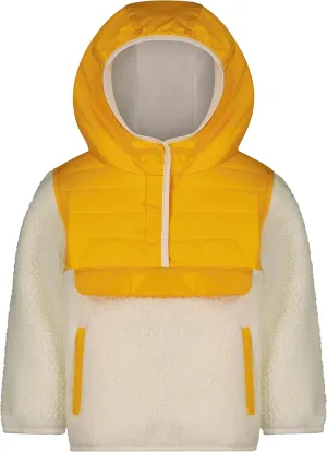 LONDON FOG Baby Girls' Hooded Pull on Winter Coat, Soft Fleece and Puffer Jacket