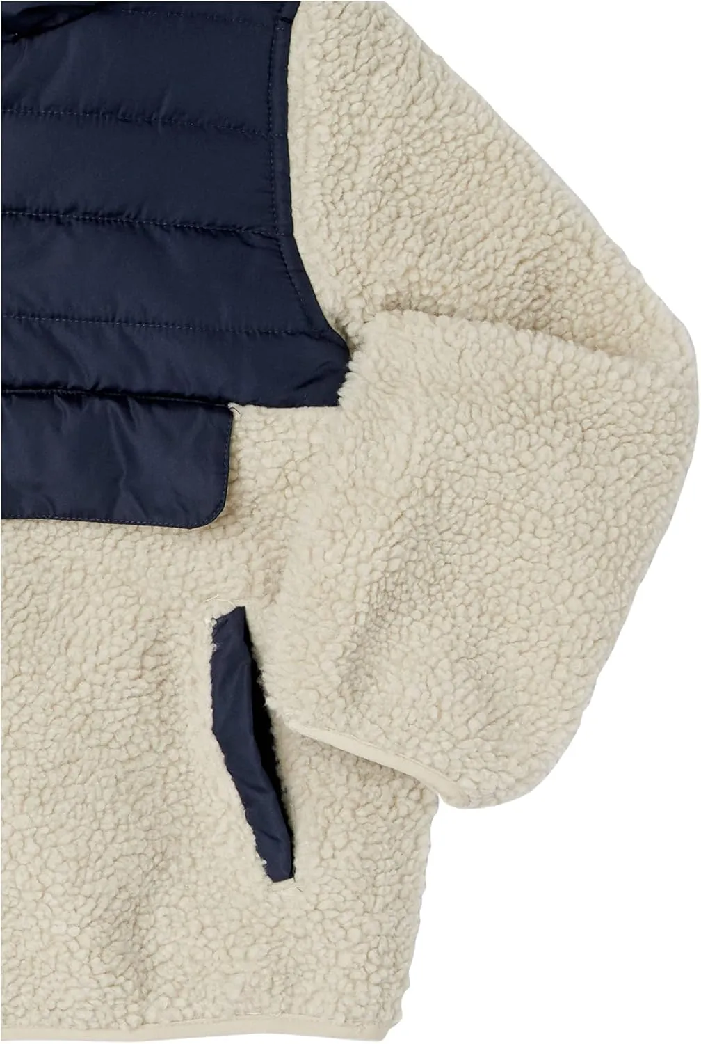 LONDON FOG Boys Hooded Pull on Toddler Midweight Coat, Soft Fleece and Puffer Jacket