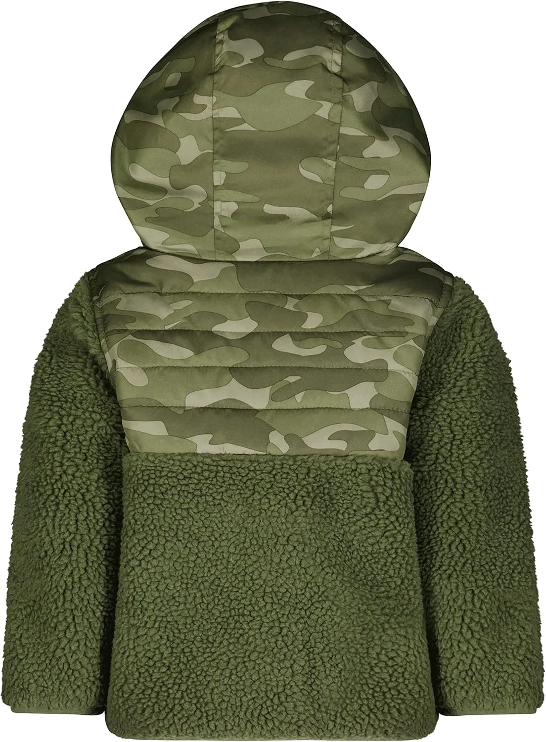 LONDON FOG Boys Hooded Pull on Toddler Midweight Coat, Soft Fleece and Puffer Jacket