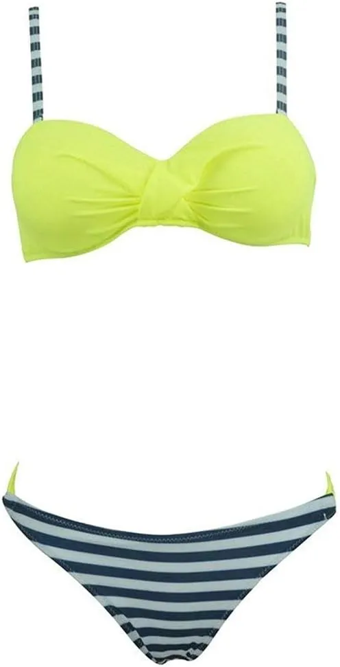 Lukitty Women's Push Up Two Piece Bikinis Swimsuits Padded Bathing Suit Swimwear
