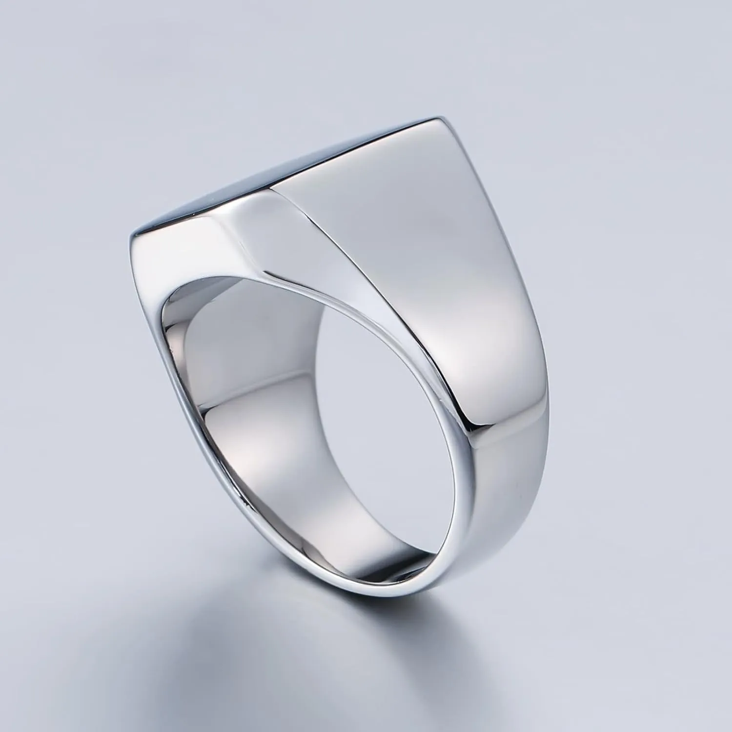 Matching Promise Rings, Friendship Ring Rectangle Vintage Jewelry Rings Stainless Steel Fashion Jewelry