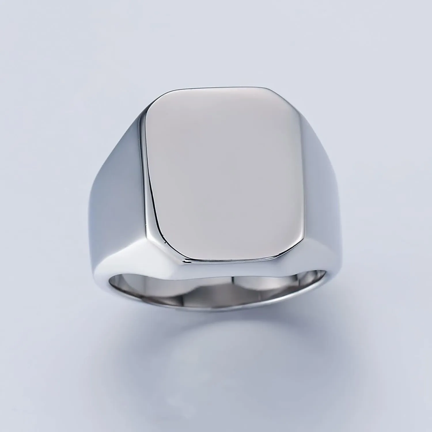 Matching Promise Rings, Friendship Ring Rectangle Vintage Jewelry Rings Stainless Steel Fashion Jewelry