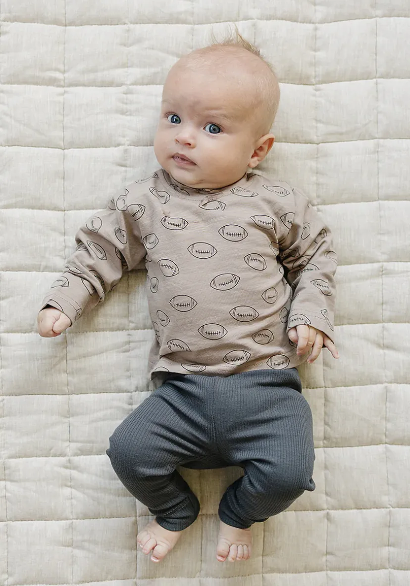 Mebie Baby - Long Sleeve Football Cotton Tee