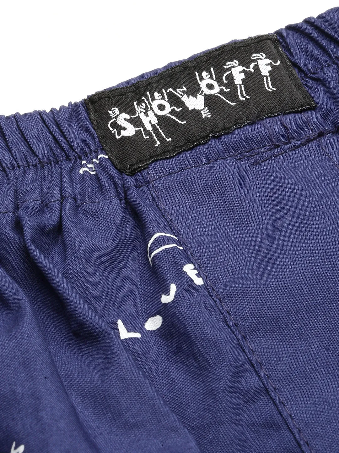 Men Blue Slim Fit Conversational Printed Cotton Boxer