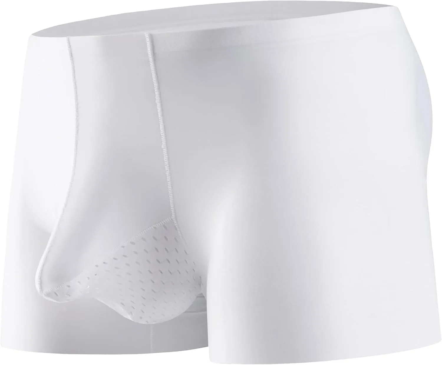 Men's Breathable Comfort Super Soft Trunks Sexy Dual Pouch Silky Boxer Shorts