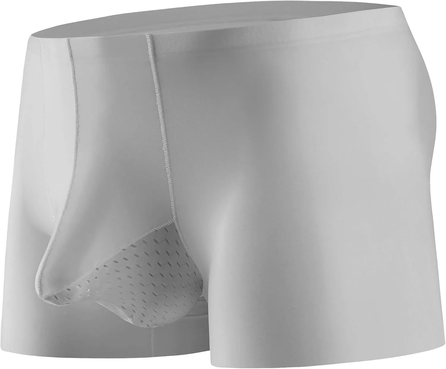 Men's Breathable Comfort Super Soft Trunks Sexy Dual Pouch Silky Boxer Shorts